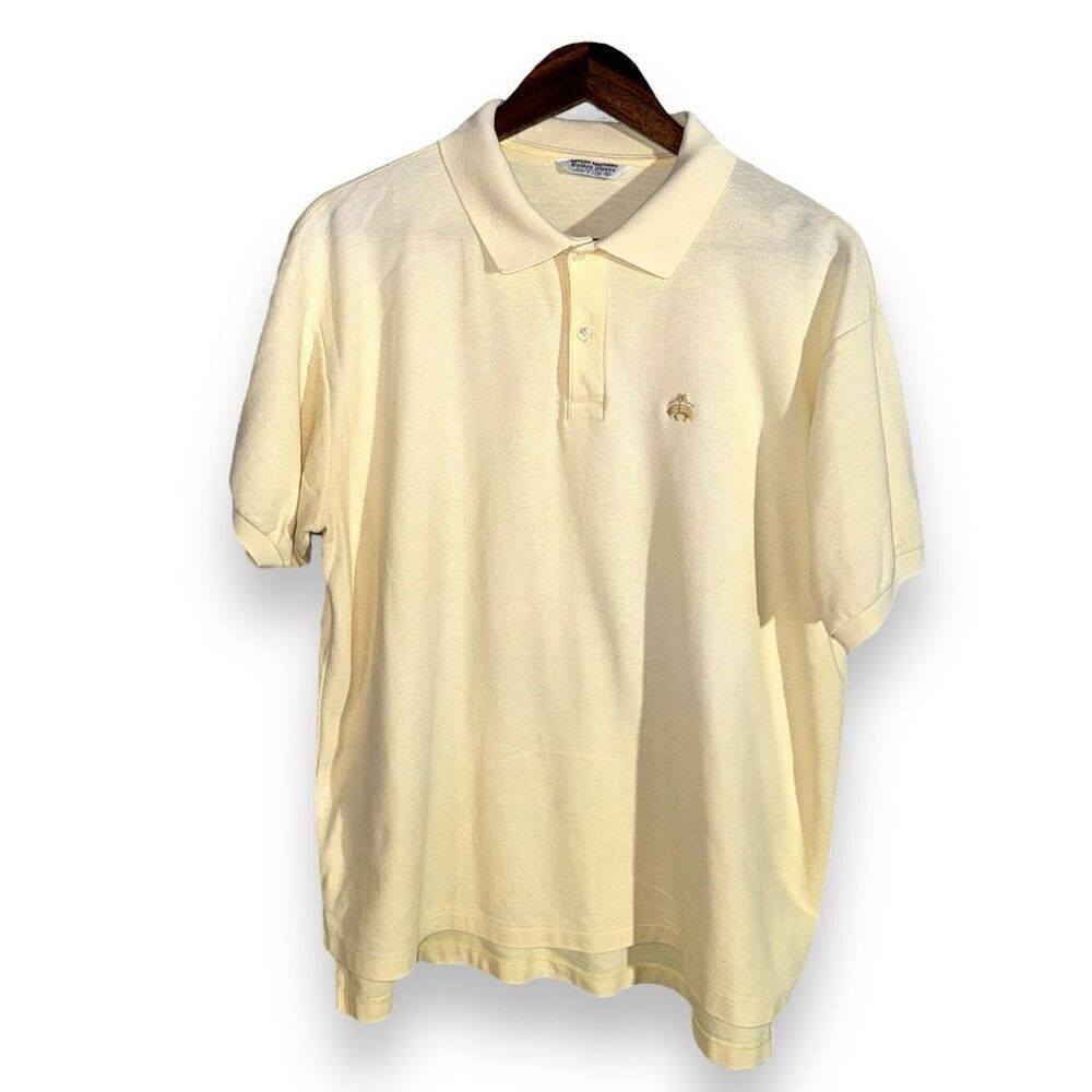 Brooks Brothers Yellow Polo Shirt Short Sleeves Cotton